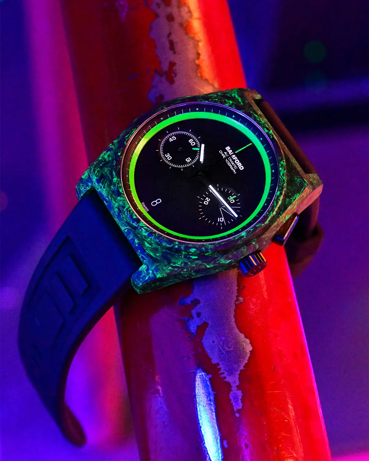 New Bamford B347 Glow gets Lume Embedded Carbon Case