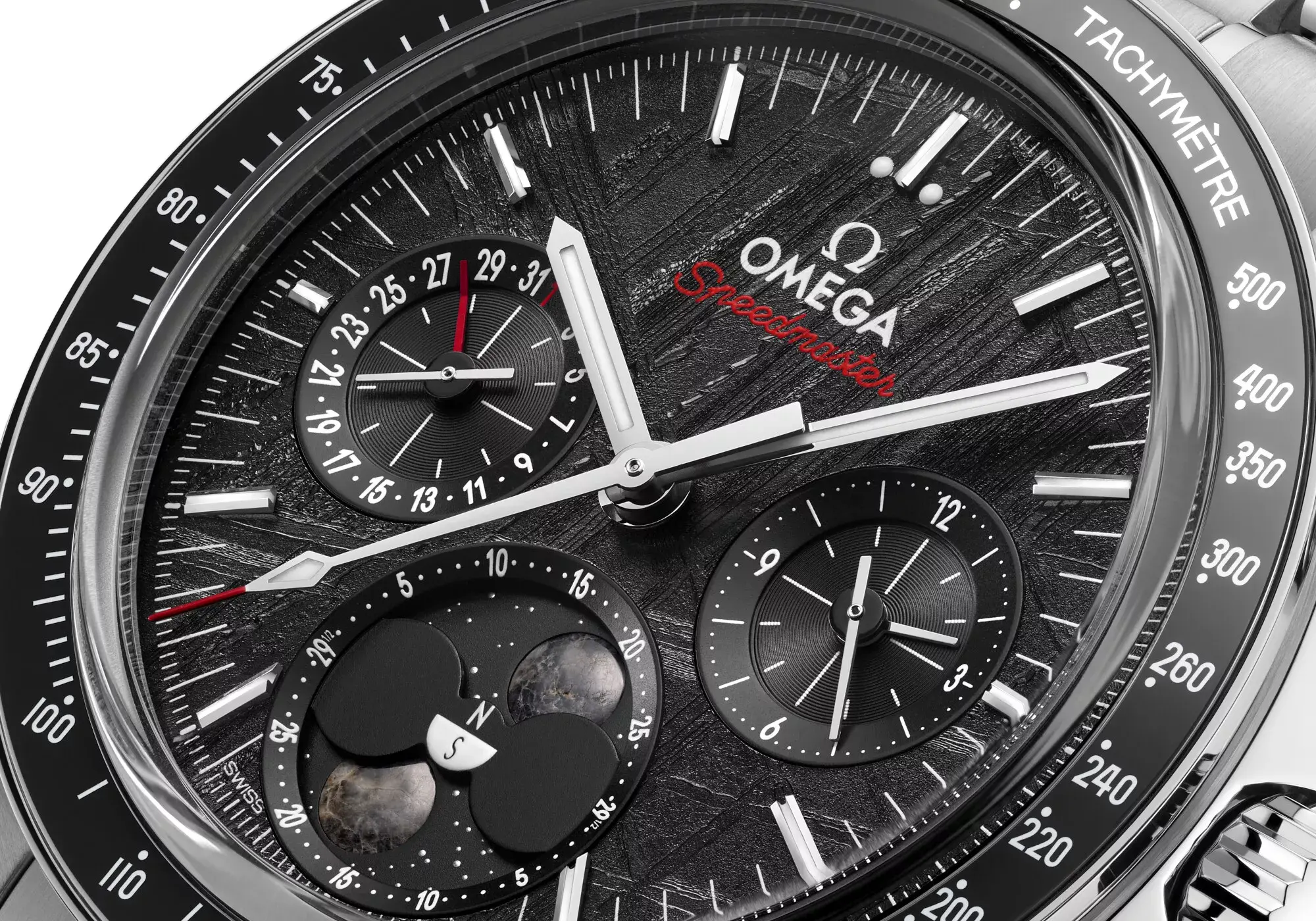 New Omega Speedmaster Moonphase Welcomes Meteorite Dial