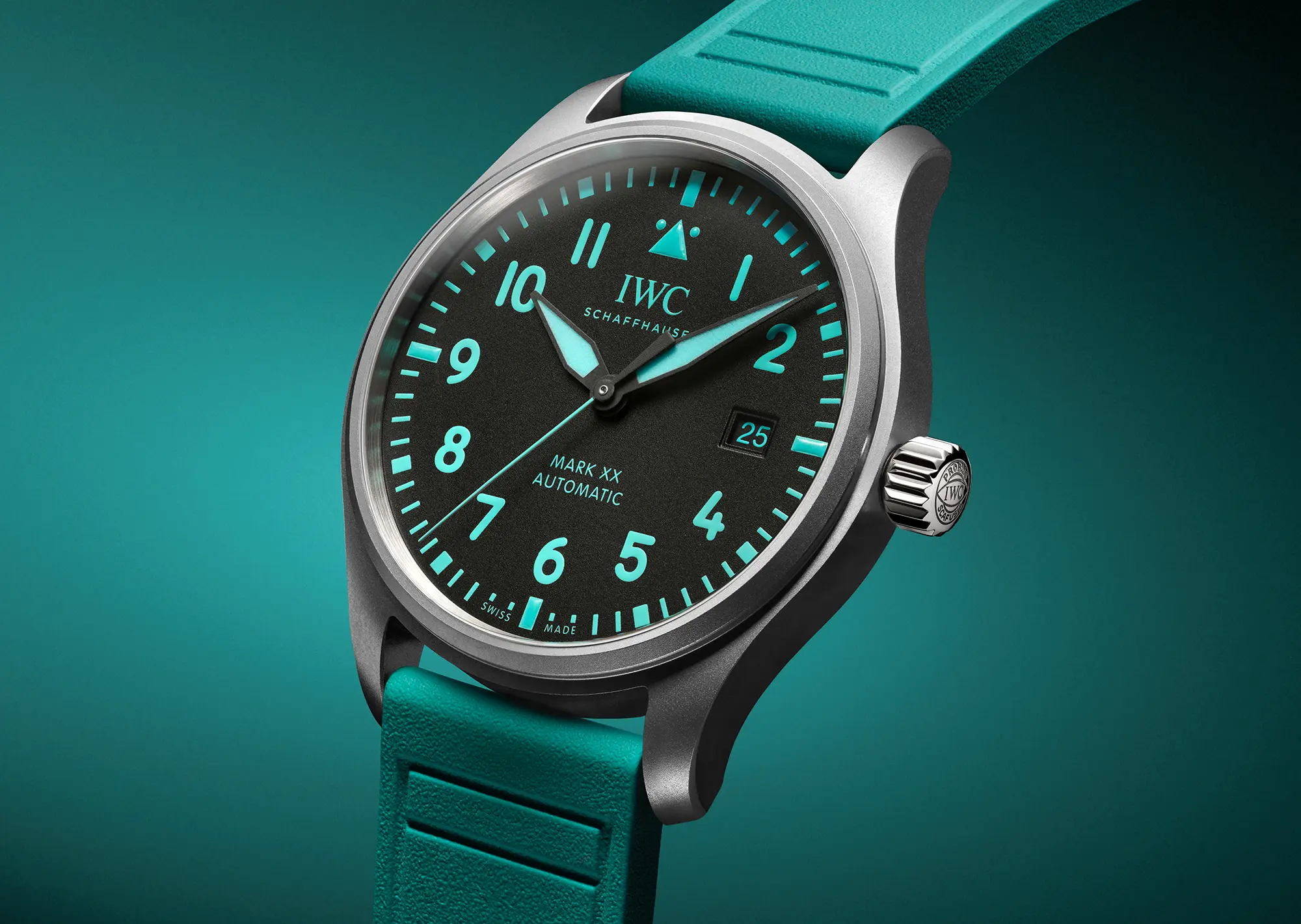 IWC Mark XX Gets AMG PETRONAS Colors & Titanium Case