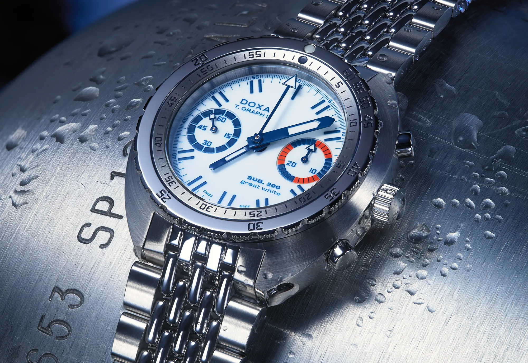 Doxa x Topper Reveal Great White SUB 200 T.Graph II